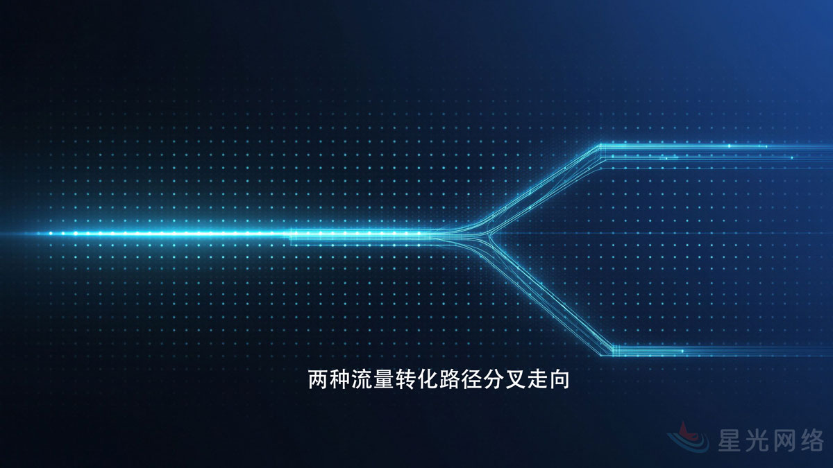 两种流量转化路径分叉走向 两种流量转化路径分叉走向